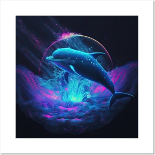 Galaxy Dolphin Posters and Art